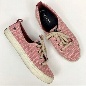Sperry Top Sider Crest Vibe Painterly Weathered Striped Sneakers Women's 8.5